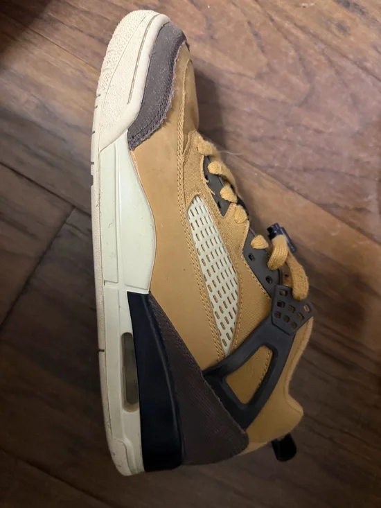 Jordan Men's Low-Top Athletic Sneakers in Tan and Black - Picture 3 of 4